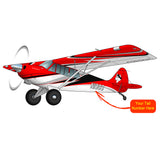Flyboy Toys Airplane Design (Red/Black #2) - AIR1M98LJ-RB2