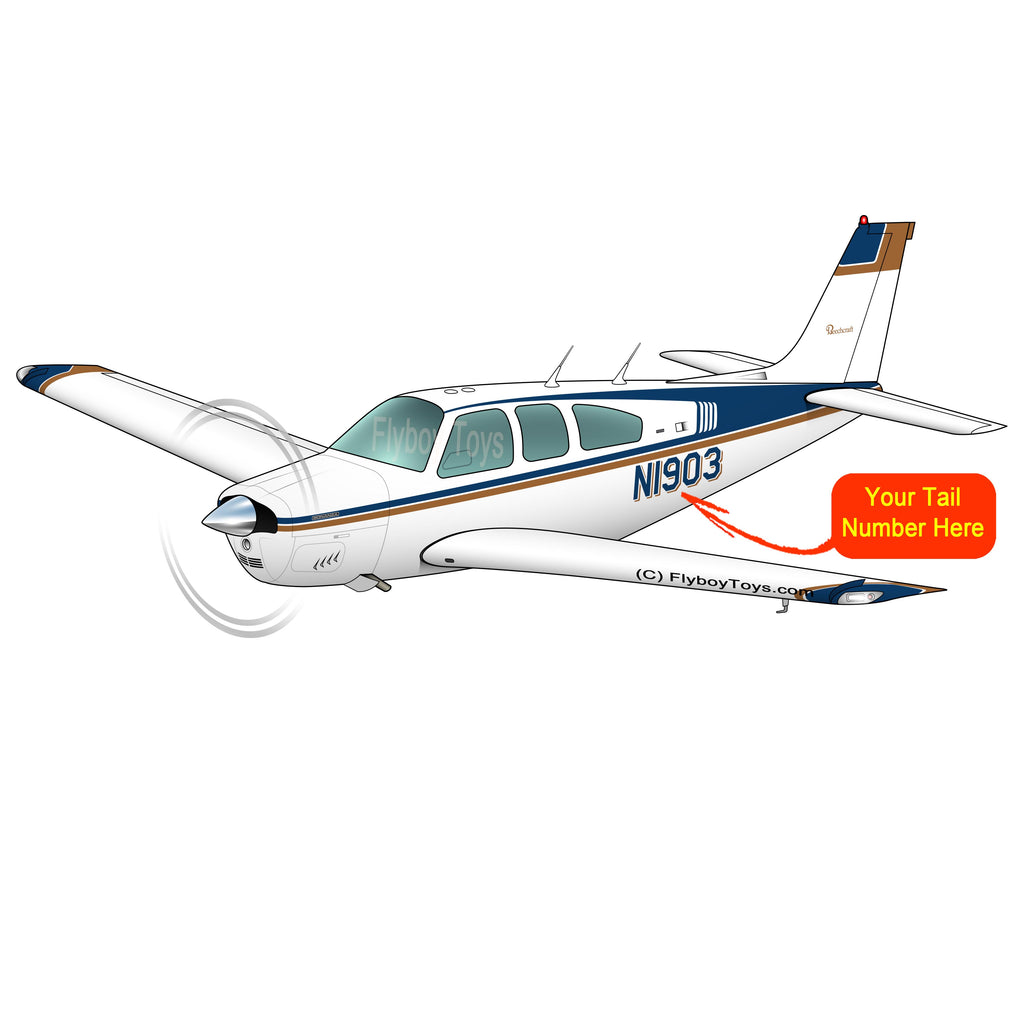 Airplane Design (Navy/Brown) - AIR2552FEF33A-NB1