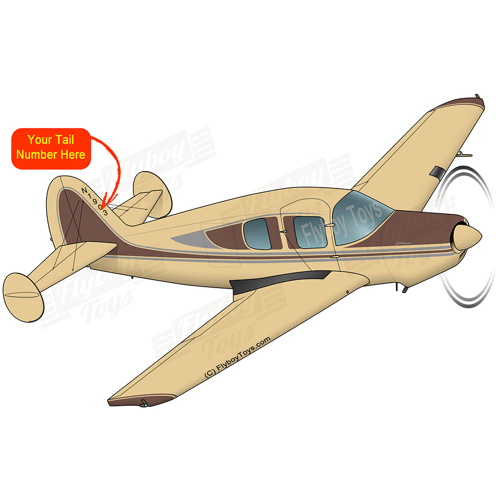 Airplane Design - AIR25C3IL-TB1 (Tan/Brown)