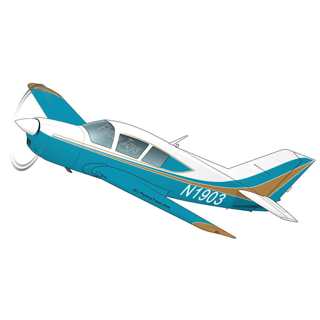 Airplane Design (Teal/Gold) - AIR25CJLGM9B-TG1