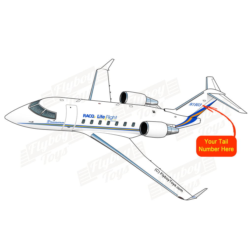 Flyboy Toys Airplane Design (White/Blue/Orange) - AIR2FD381604-WBO1
