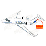 Flyboy Toys Airplane Design (White/Blue/Orange) - AIR2FD381604-WBO1