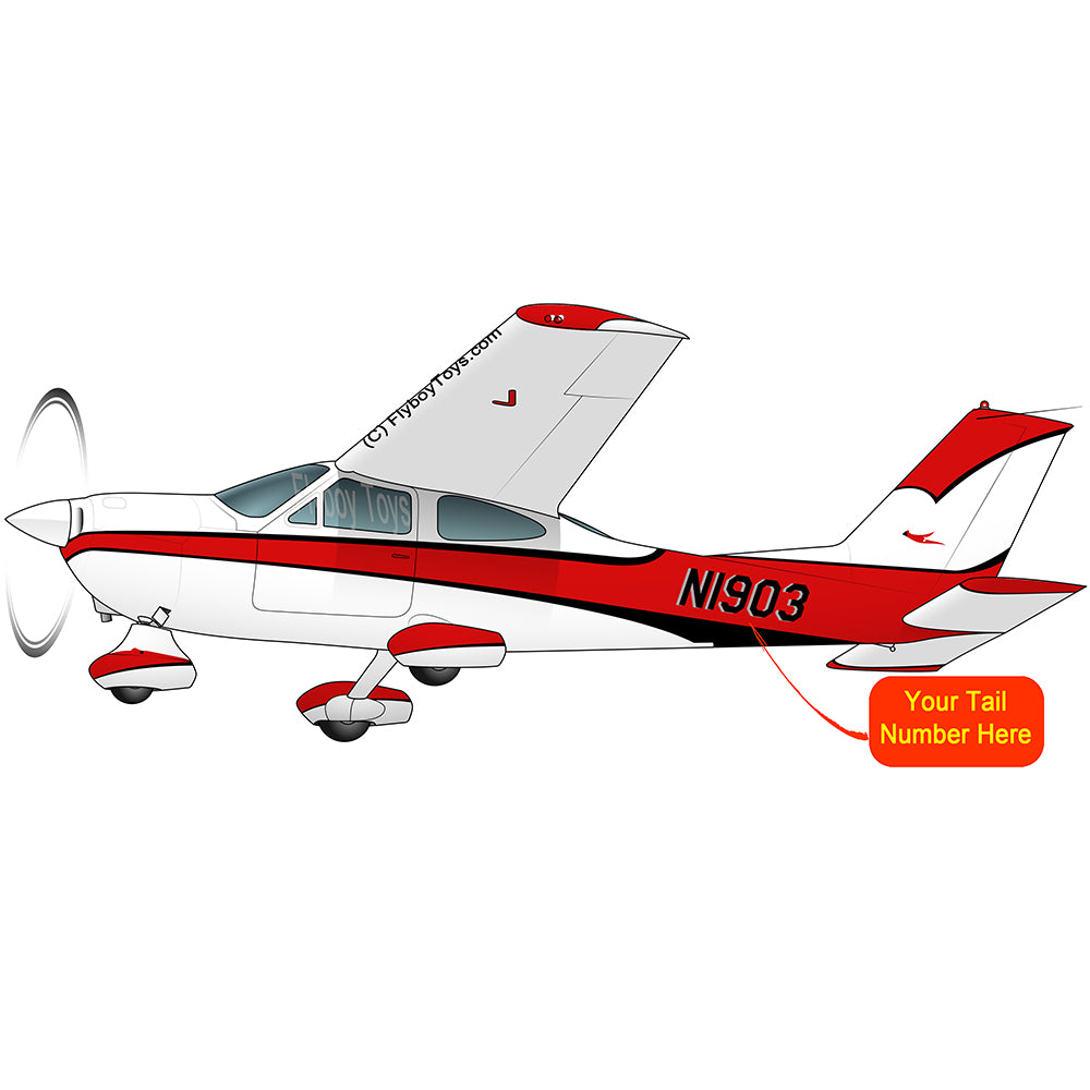 Flyboy Toys Airplane Design (Red/Black) - AIR35JJ177-RB2