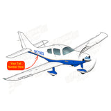 Airplane Design (Blue/Gold) - AIR35JJ350-BG1
