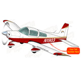 Airplane Design (Burgundy) - AIR7IL385AA-RG1