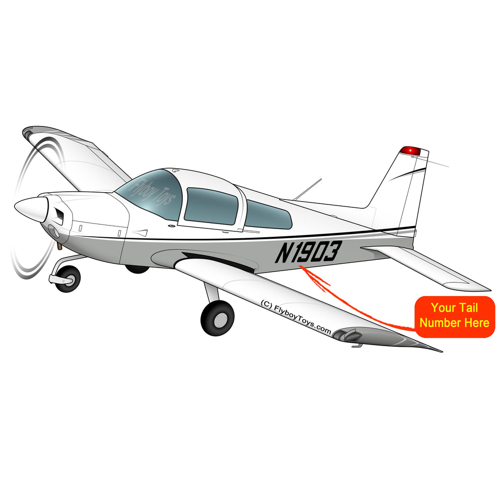 Flyboy Toys Airplane Design (Grey/Black/White) - AIR7ILKI1AA5-GBW1