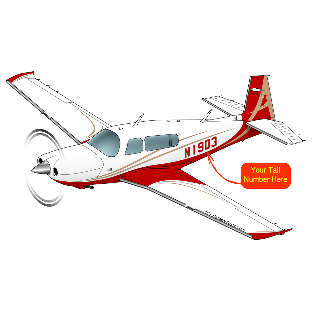 Airplane Design (Red/Gold) - AIRDFFM20TN-RG2
