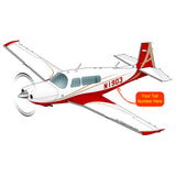 Airplane Design (Red/Gold) - AIRDFFM20TN-RG2