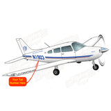 Airplane Design (Blue/Red) - AIRG9G1I3TX-BR1