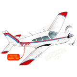 Flyboy Toys Airplane Design (Red/Blue #3) - AIRG9G1II-RB4
