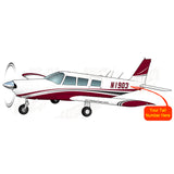 Airplane Design (Burgundy/Grey) - AIRG9G3856-BG1