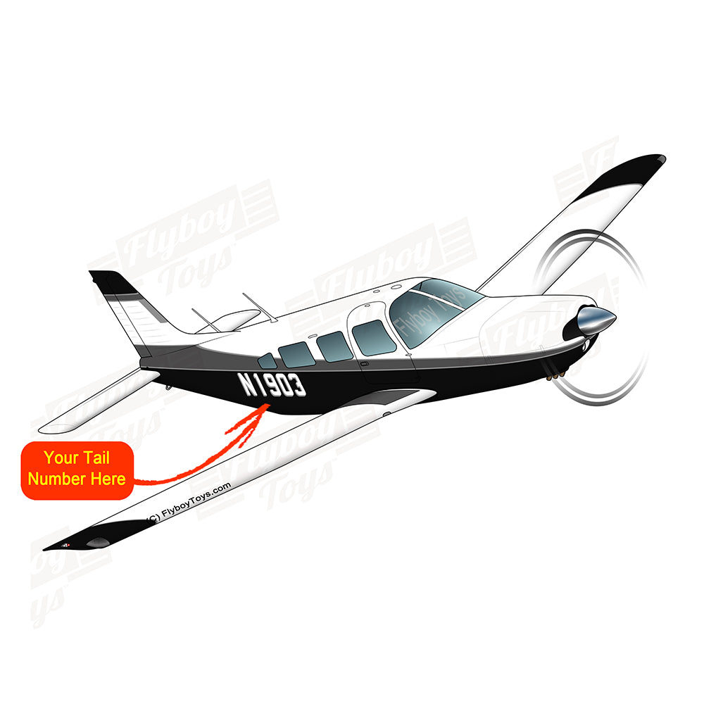 Flyboy Toys Airplane Design (Black/Grey) - AIRG9GC1E-BG1