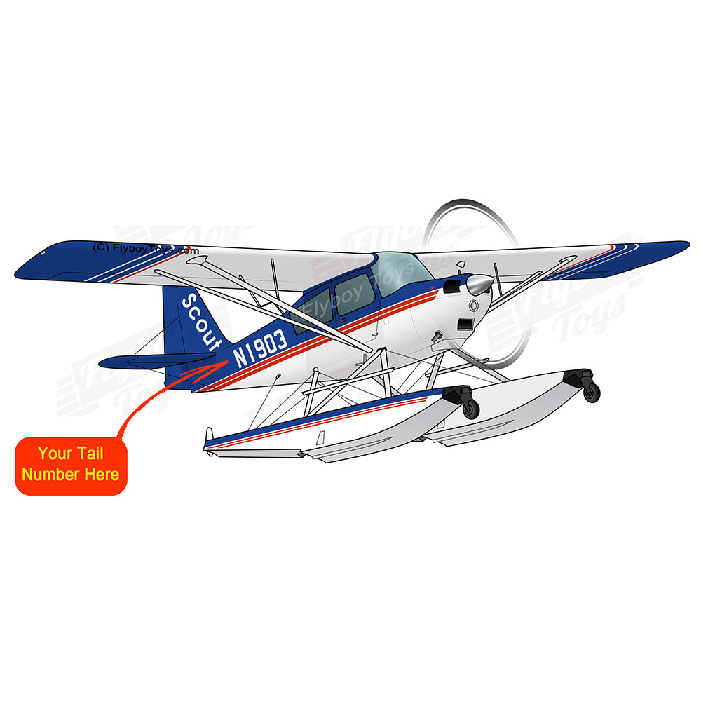 Flyboy Toys Airplane Design (Blue/Orange) - AIRJ5I3818GC-BO1 (with FLOATS)