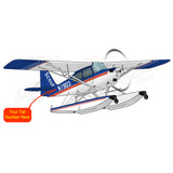 Flyboy Toys Airplane Design (Blue/Orange) - AIRJ5I3818GC-BO1 (with FLOATS)