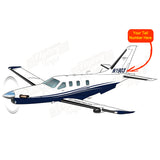 Flyboy Toys Airplane Design (Blue/Grey) - AIRJF3K2D850-BG1