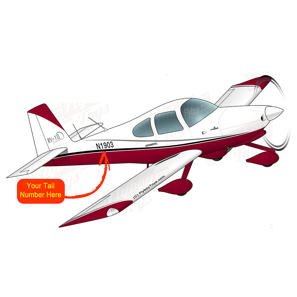 Flyboy Toys Airplane Design (Maroon) - AIRM1EIM10-MSB1
