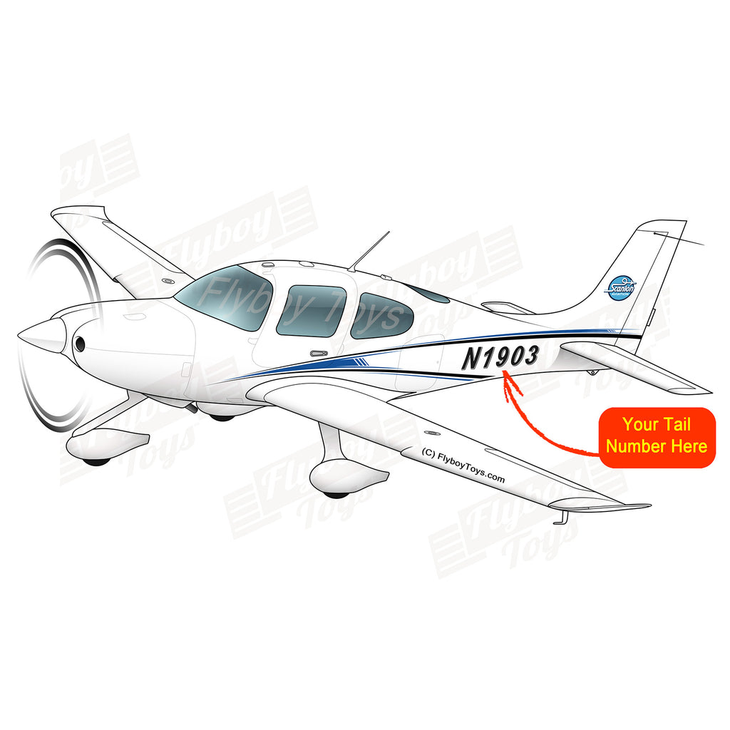 Airplane Design (Black/Blue) - AIR39ISR20-BB1