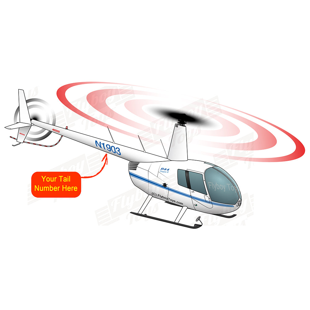 Flyboy Toys Airplane Design (Blue #2) - HELIIF2R44-B2