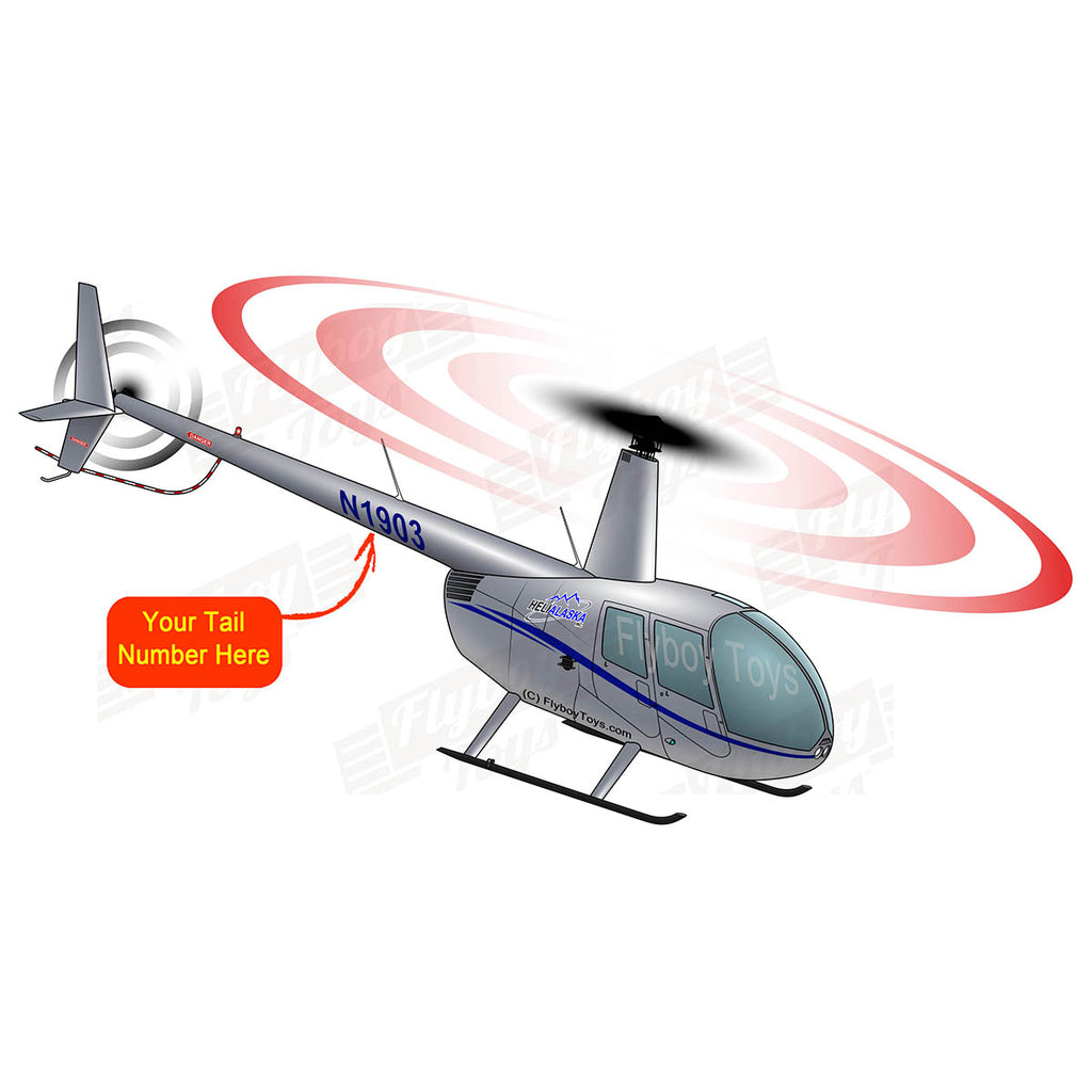 Flyboy Toys Airplane Design (Blue #3) - HELIIF2R44-B3