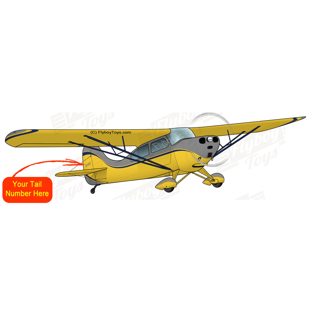 Flyboy Toys Airplane Design (Yellow/Grey/Navy) - AIRJ5I381-YGN1