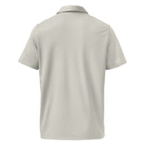 Custom Dad Adidas Space-Dyed Polo in grey with personalized aviation graphic, kodak 100, back