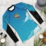 Custom Blue Print Beech Theme Men's Rash Guard - Add you N#