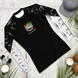 Custom Blue Print Beech Theme Men's Rash Guard - Add you N#