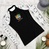 Custom Blue Print Beech Theme Men's Rash Guard - Add you N#