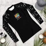 Custom Blue Print Beech Theme Men's Rash Guard - Add you N#