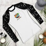 Custom Blue Print Beech Theme Men's Rash Guard - Add you N#