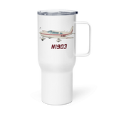Airplane Travel Mug w/ Handle (AIRG9G385260-CM1) - Add Your N#