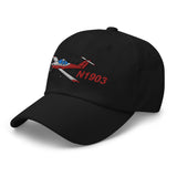 Airplane Embroidered Distressed Cap AIRG9GKFD-R2 - Personalized w/ Your N#