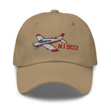 Airplane Embroidered Classic Cap (AIRGRGN1I_EMB)) - Personalized with N#