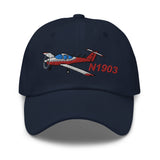 Airplane Embroidered Distressed Cap AIRG9GKFD-R2 - Personalized w/ Your N#