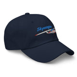 Airplane Embroidered Distressed Cap AIR35JJ180-RG3 - Personalized w/ Your N#