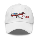 Airplane Embroidered Distressed Cap AIRG9GKFD-R2 - Personalized w/ Your N#