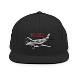 Airplane Embroidered Custom Classic Snapback (AIR255B9E90-BG3) - Add your N#