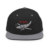 Airplane Embroidered Custom Classic Snapback (AIR255B9E90-BG3) - Add your N#