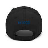 Airplane Embroidered Distressed Cap AIR35JJ39K1K9FEII-SB1_EMB- Personalized w/ Your N#