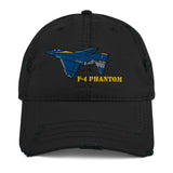 F-4 Phantom Airplane Embroidered Distressed Cap AIRD34F4II - Personalized w/ Your N#
