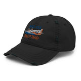 Bad Ass Pilot Dad Custom Airplane Distressed Hat