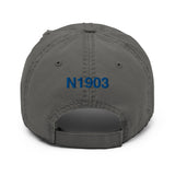 Airplane Embroidered Distressed Cap AIR35JJ39K1K9FEII-SB1_EMB- Personalized w/ Your N#