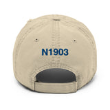 Airplane Embroidered Distressed Cap AIR35JJ39K1K9FEII-SB1_EMB- Personalized w/ Your N#