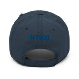Airplane Embroidered Distressed Cap AIR35JJ39K1K9FEII-SB1_EMB- Personalized w/ Your N#
