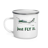 Just Fly It Enamel Mug - Add Your N#