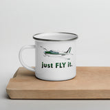 Just Fly It Enamel Mug - Add Your N#