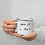 Just Fly It Enamel Mug - Add Your N#