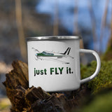 Just Fly It Enamel Mug - Add Your N#
