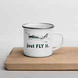 Just Fly It Enamel Mug - Add Your N#