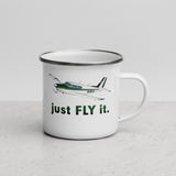 Just Fly It Enamel Mug - Add Your N#